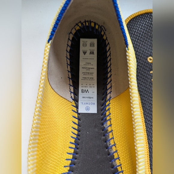 Rothy’s The Point Sunshine Yellow Flats 8 Woman’s - Picture 6 of 7